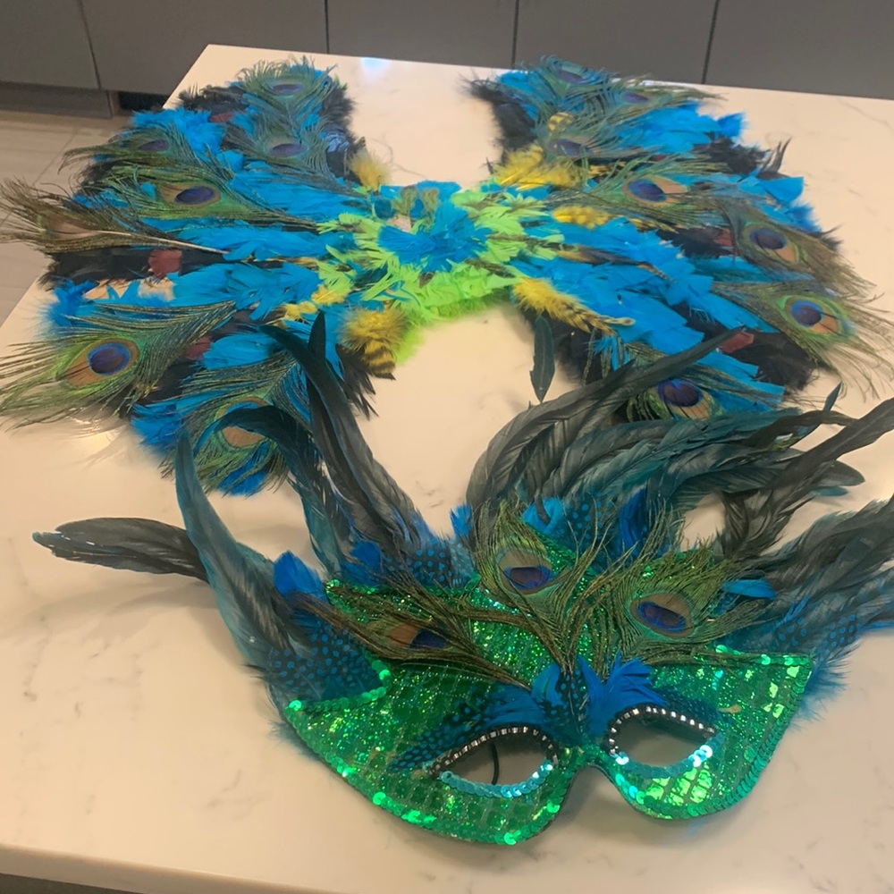 Peacock wings/mask